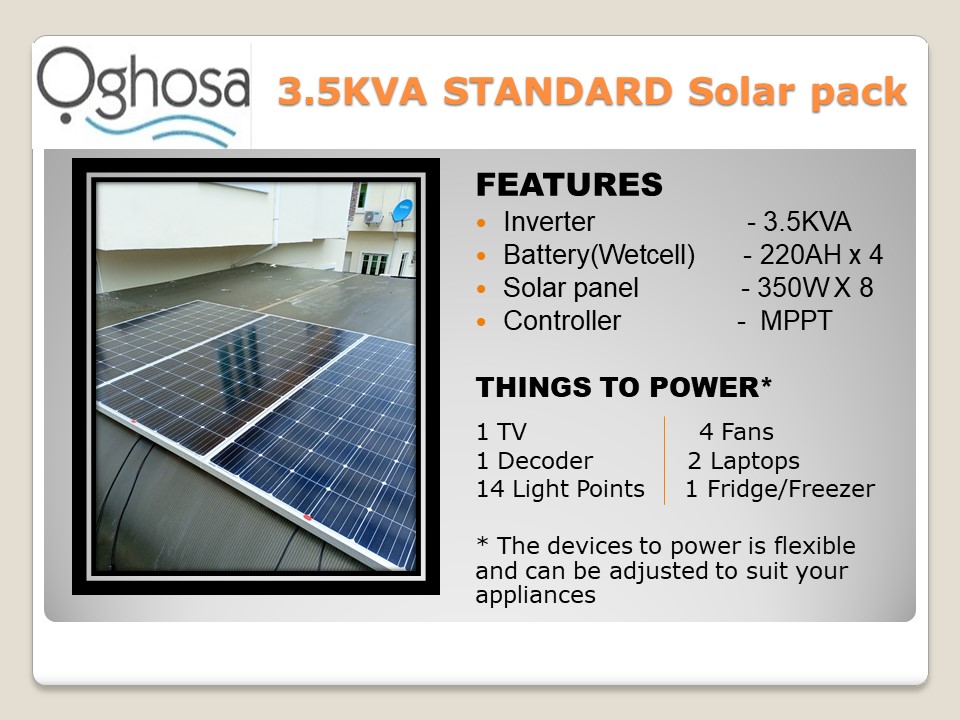 3.5kva Standard Solar Pack