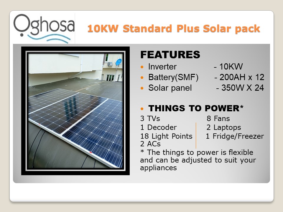 10KW Standard Plus Solar Pack